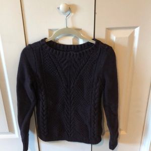 banana republic purple cable knit sweater